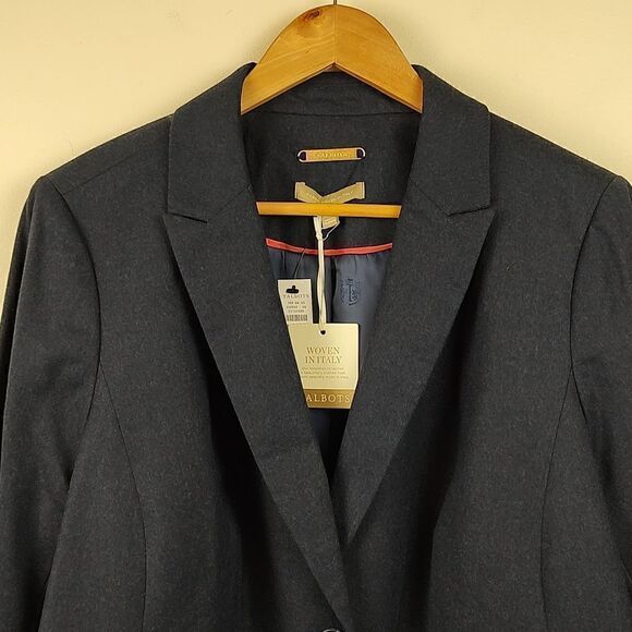 Talbot's Luxurious Collection Wool 2-Button Blazer/Jacket in Navy NWT - Picture 6 of 14